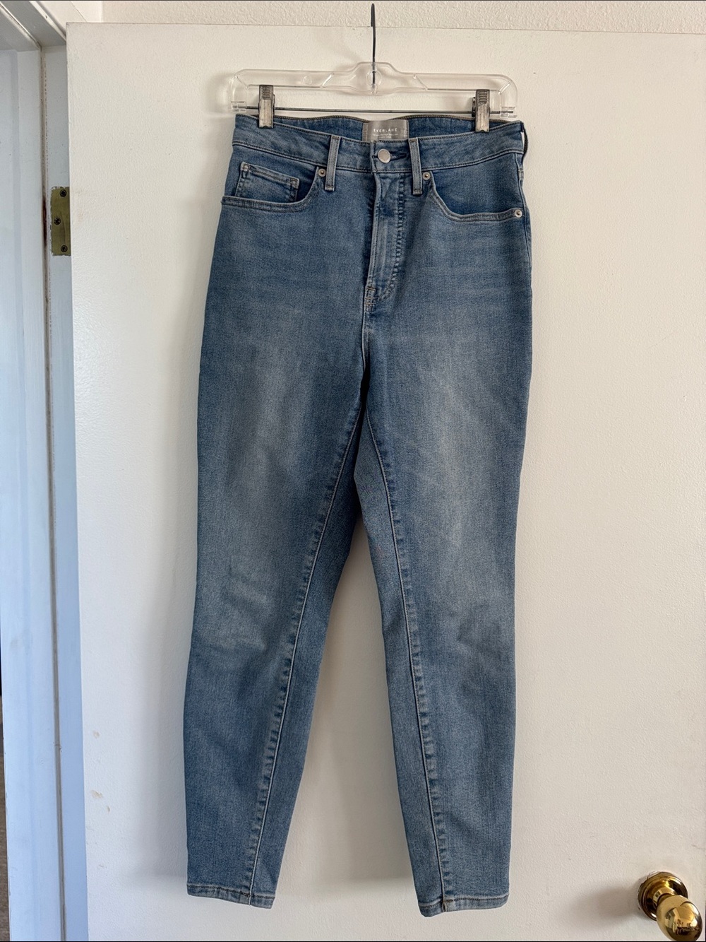 Everlane High-Rise Jeans in Light Blue Wash